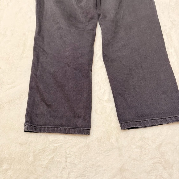 PacSun Women’s Mom Paperbag Waist Button High Rise Relaxed Fit Grey Wash Denim - Picture 3 of 5